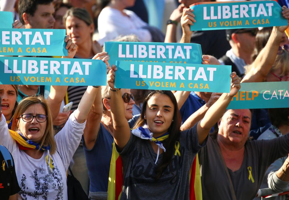 Manifestació a Barcelona per l'alliberament dels Jordis