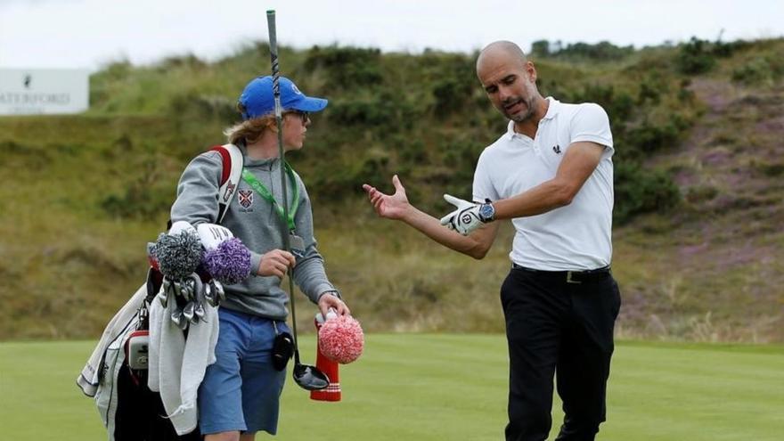 Guardiola exprime las vacaciones a ritmo de &#039;swing&#039;