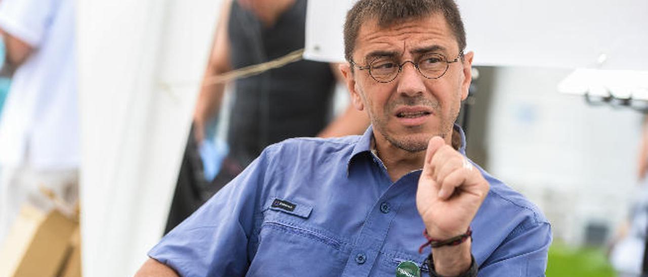 Juan Carlos Monedero, fundador e ideólogo de Podemos en mayo del pasado año en la capital grancanaria.