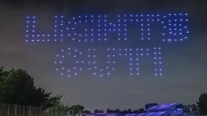 Espectáculo de drones en el Circuit de Barcelona-Catalunya