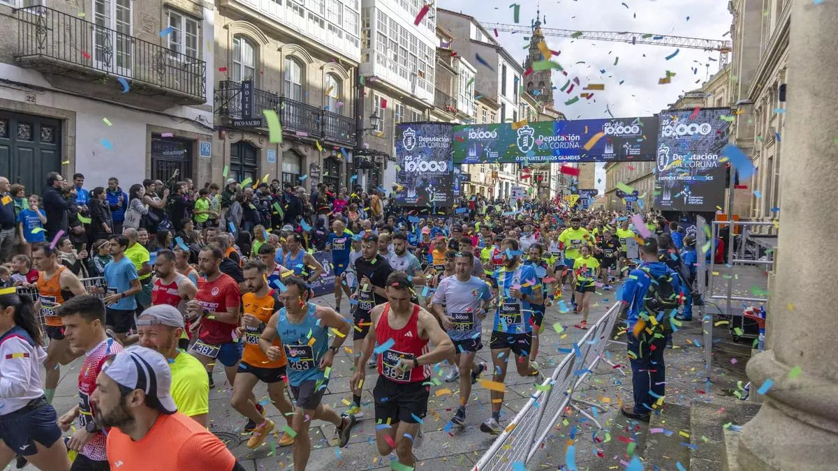 Aferdi e Alice Finot coróanse campións dos 10.000 Peregrinos no Obradoiro
