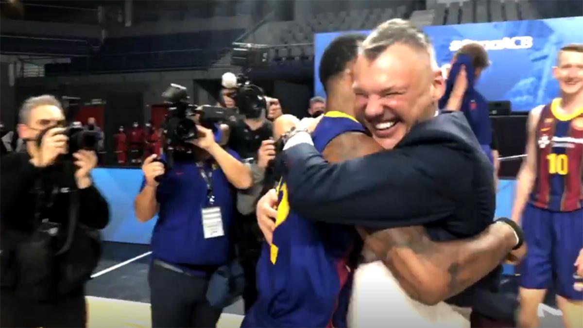 El vídeo de la felicidad: así lo han celebrado Higgins y Jasikevicius