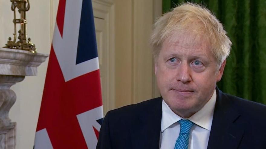 Boris Johnson anunciant l&#039;estat de les negociacions