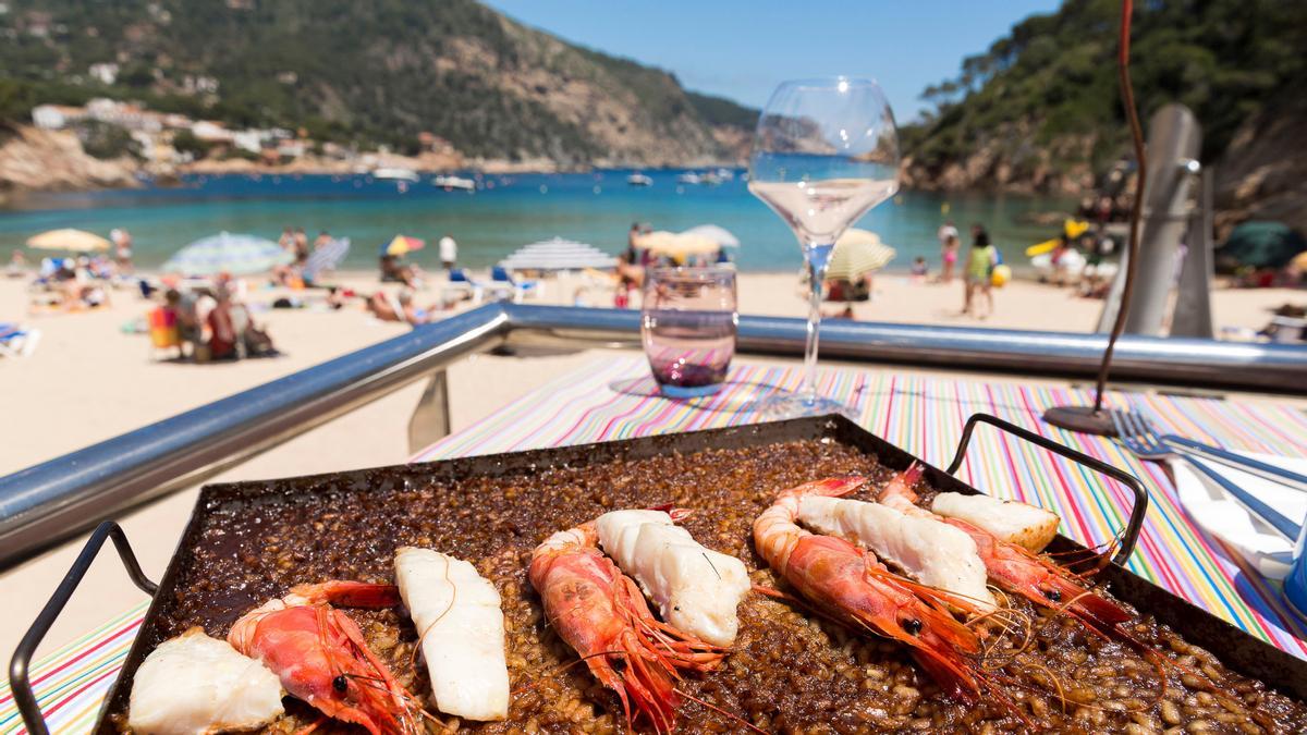 Paella cuadrada de Toc al Mar.