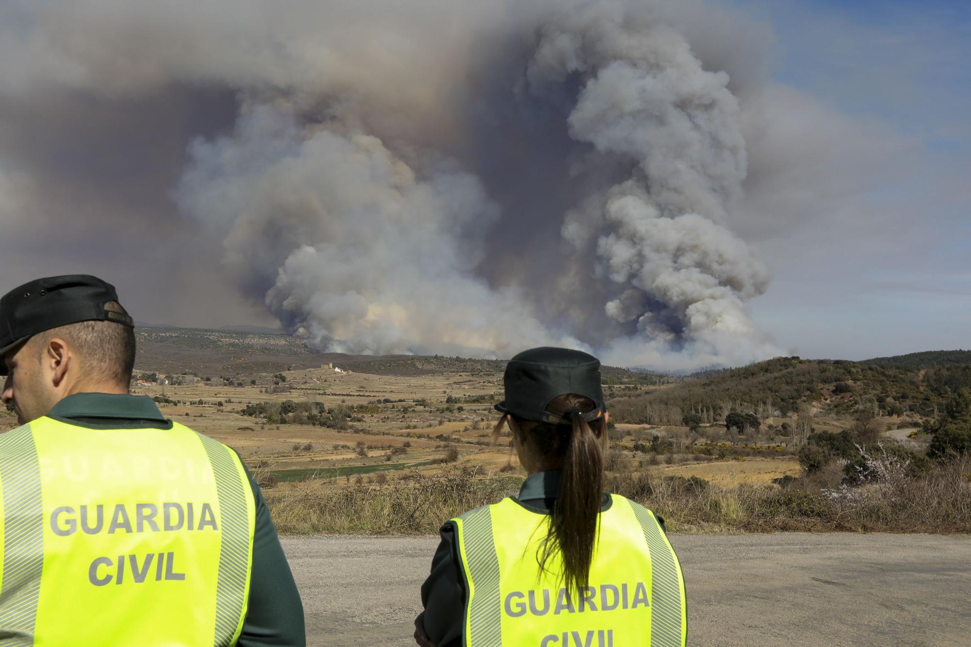 Incendio forestal en Villanueva de Viver