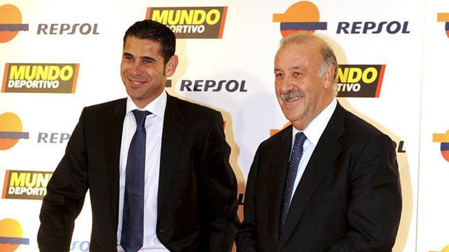 Fernando Hierro y Vicente del Bosque estarán hoy en Málaga.