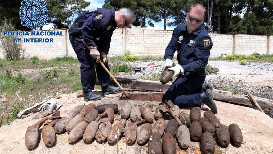 La Policía Nacional localiza y neutraliza 84 bombas de aviación en Zaragoza