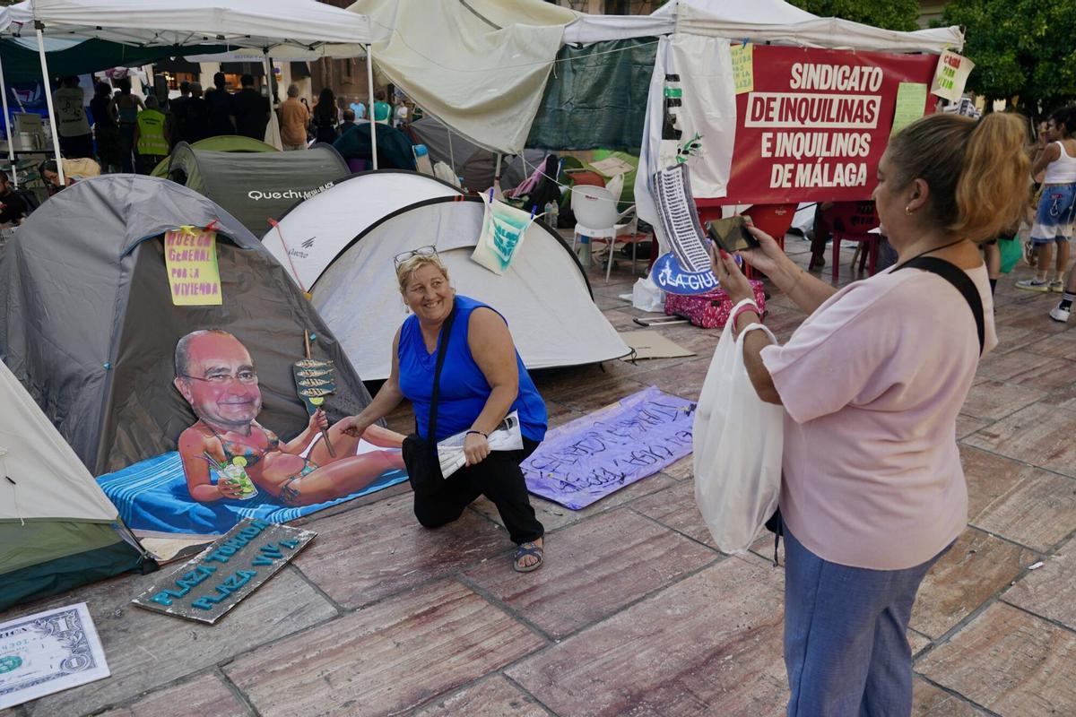Acampada por la vivienda en Málaga
