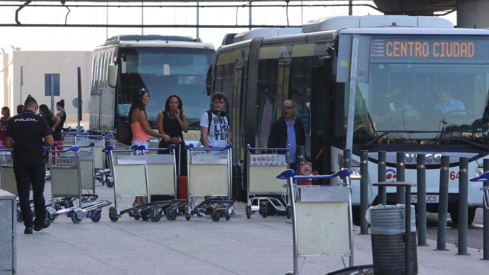 La huelga de taxis en la Feria de Málaga