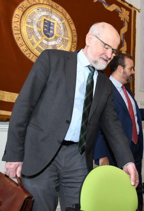 05/02/2019 LAS PALMAS DE GRAN CANARIA. El premio Nobel de Medicina Erwin Neher y la científica Eva María Neher, participan en el Campus Nobel Veterinaria. Fotografa: YAIZA SOCORRO.