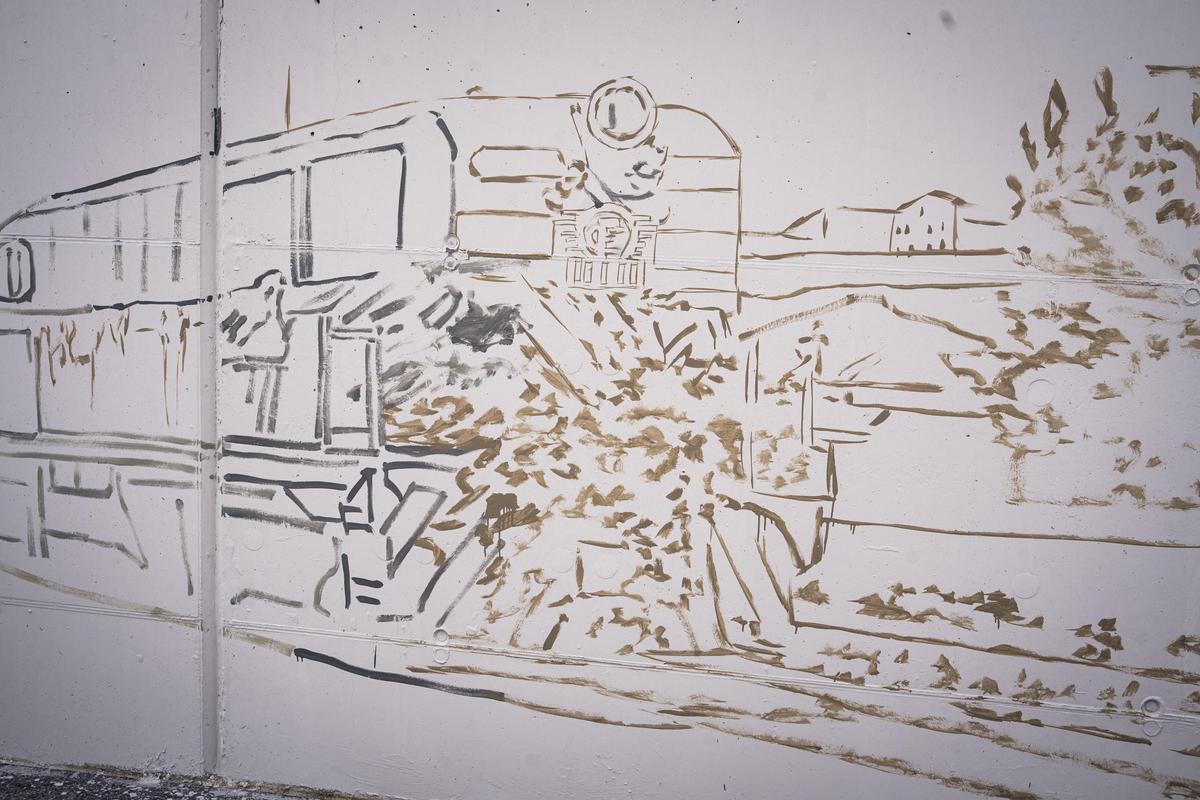 Com és el nou mural de 47 metres dedicat a la història ferroviària de Balsareny? Com és el nou mural de 47 metres dedicat a la història ferroviària de Balsareny?