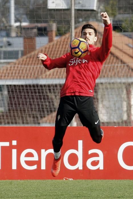 Entrenamiento del Sporting.