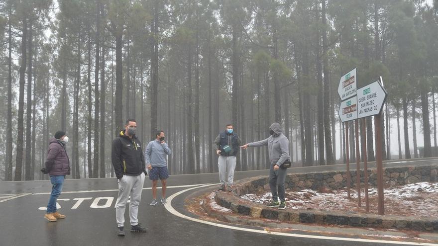 Nieva en la cumbre de Gran Canaria