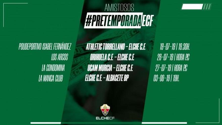 Partidos confirmados de pretemporada