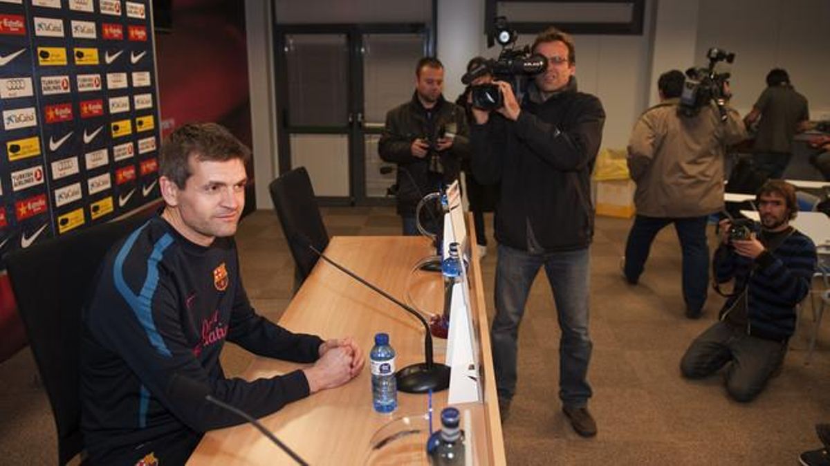 Vilanova en una rueda de prensa.