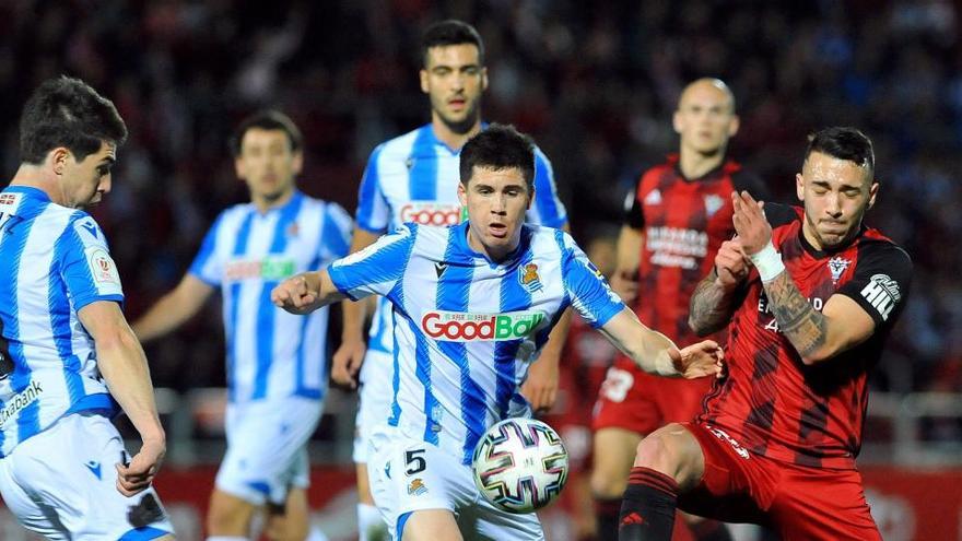 Imagen del Mirandés-Real Sociedad de Copa del Rey.