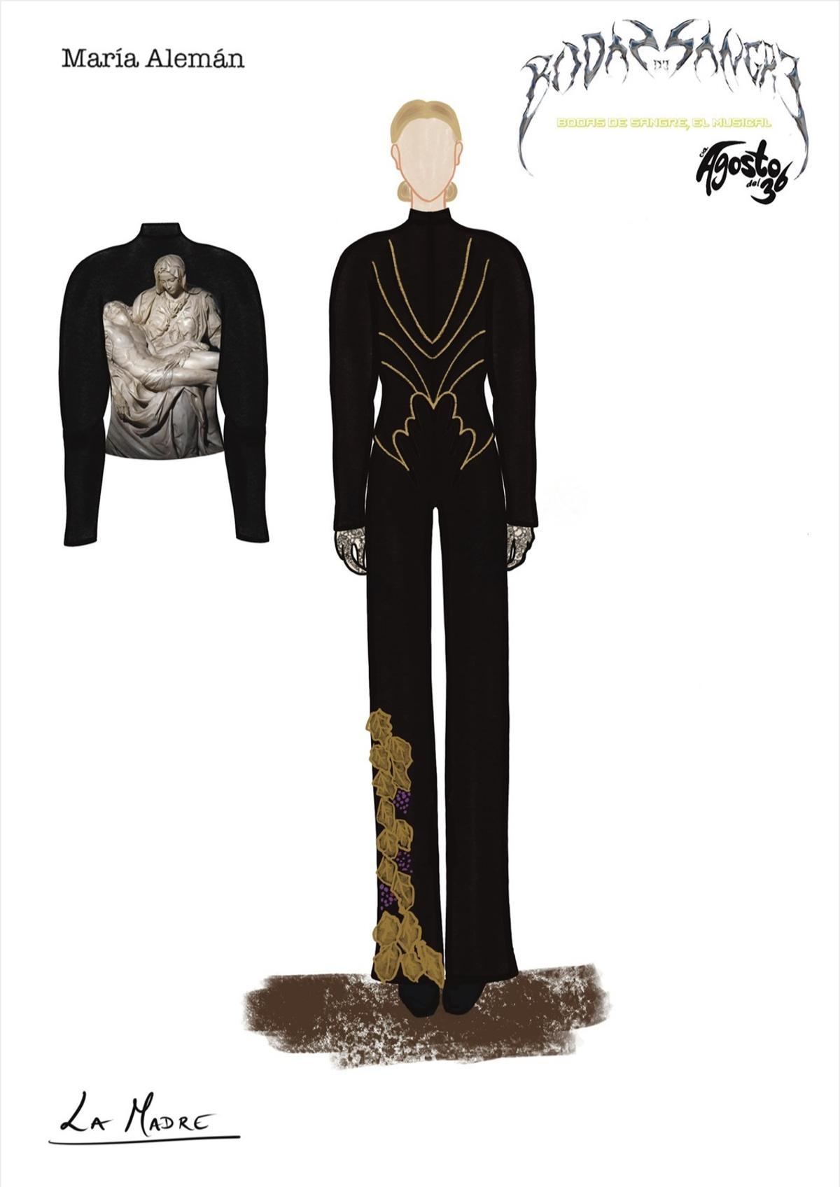 Uno de los bocetos de ‘Bodas de sangre, el musical’, de María Alemán.