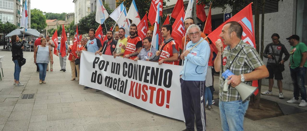 Una concentración en 2017, cuando también se estancaron las negociaciones en el convenio del metal
