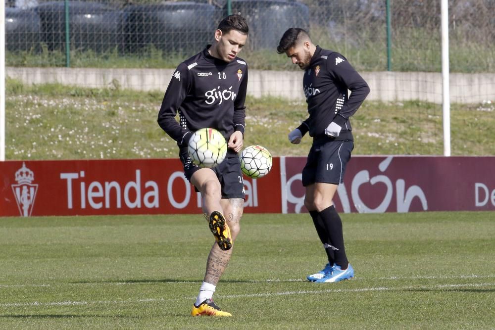 Entrenamiento del Sporting de Gijón