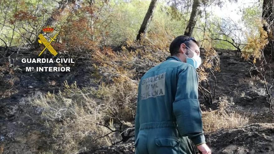 Investigan a un hombre por provocar un incendio forestal en Menorca