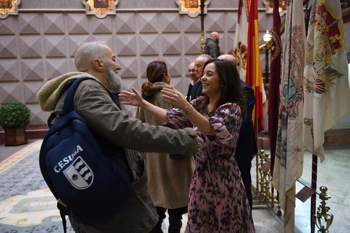 Recepción de Navidad en María Pita