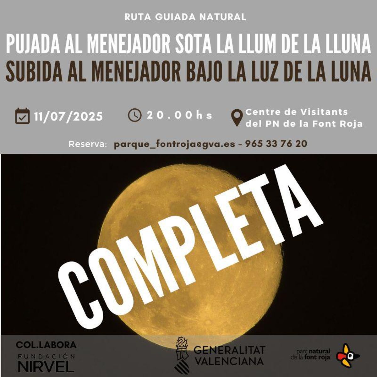 Ruta guiada a la cima del Menejador
