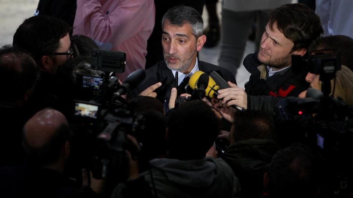 Ramon Robert ha atendido hoy a los medios de comunicación, durante la visita del Espanyol al hospital de Can Ruti