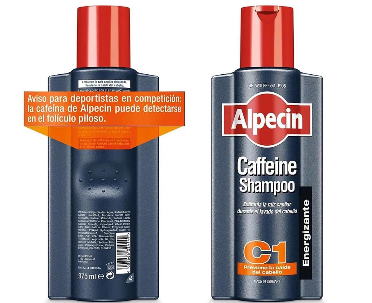 Alpecin Caffeine Shampoo C1 ofrece una con cafeína que actúa en solo dos minutos.