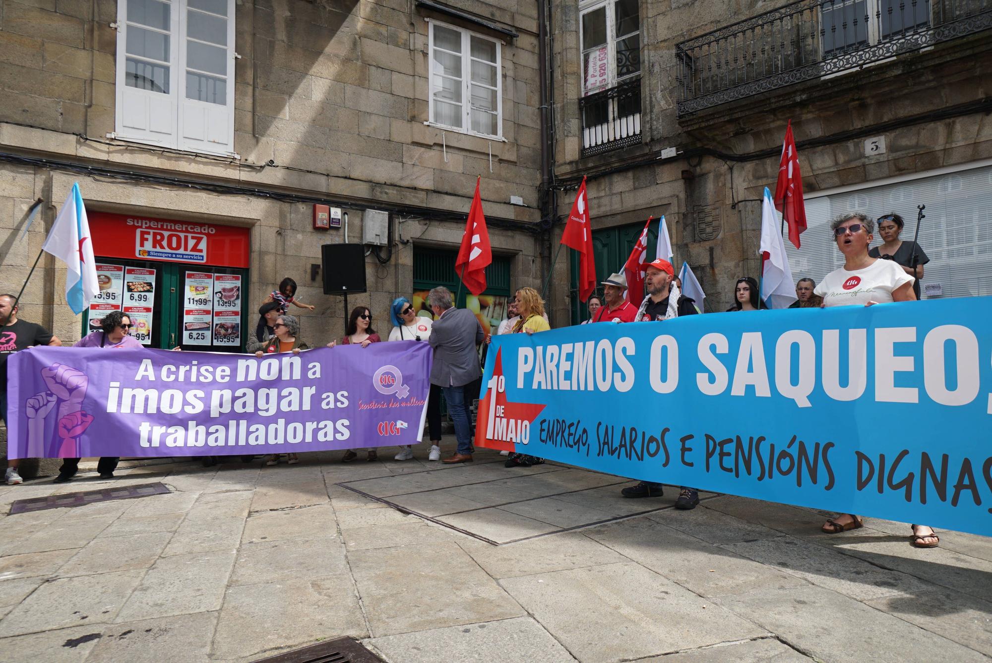 Las imágenes del 1 de mayo en Compostela