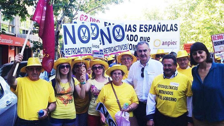 Miembros del PSRM en la manifestación de Madrid.