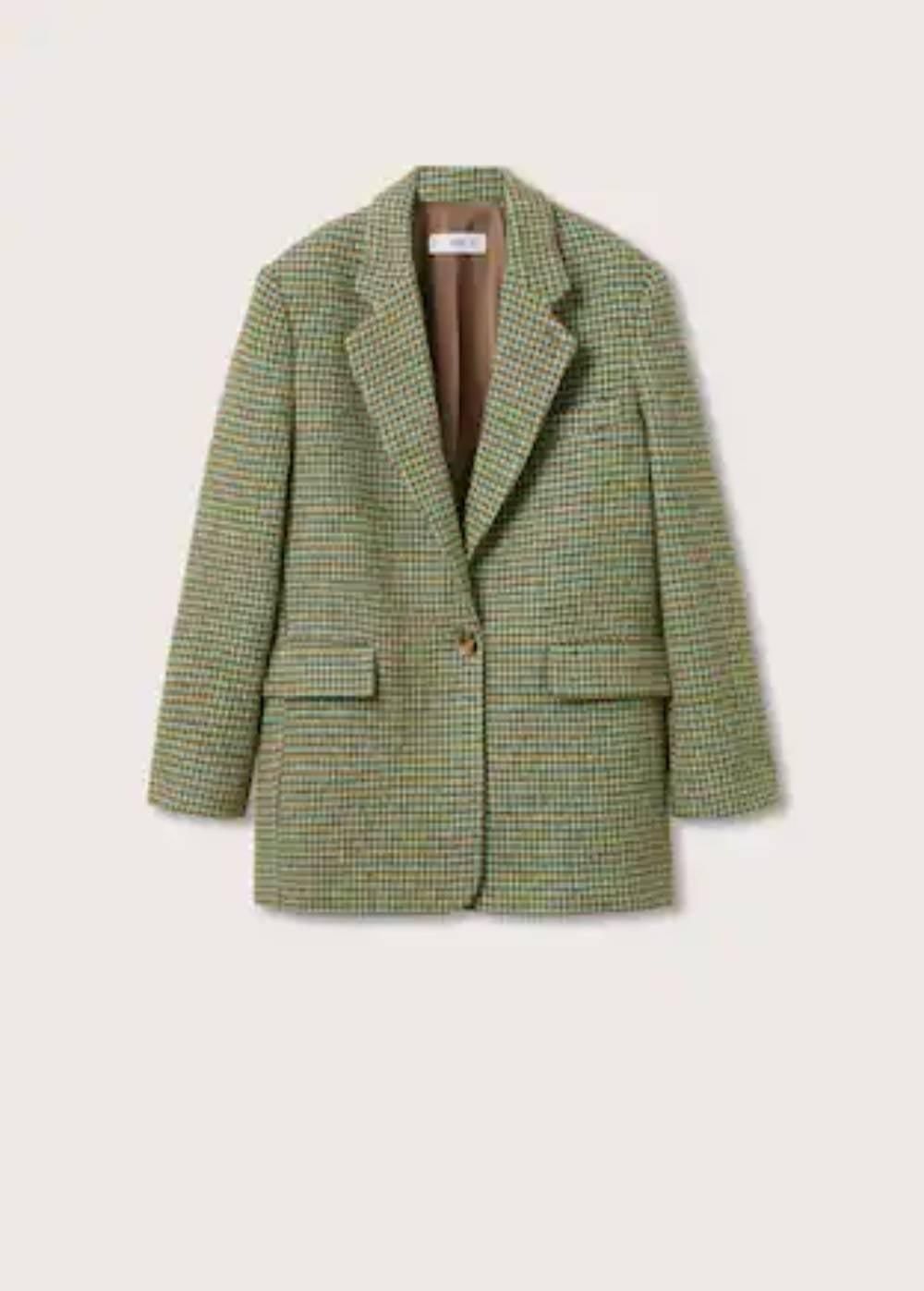 Americana pata de gallo de Mango (precio: 79,99 euros)