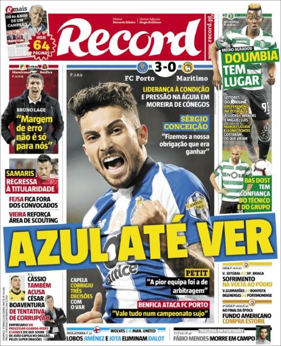 Portada RECORD domingo 17 marzo 2019