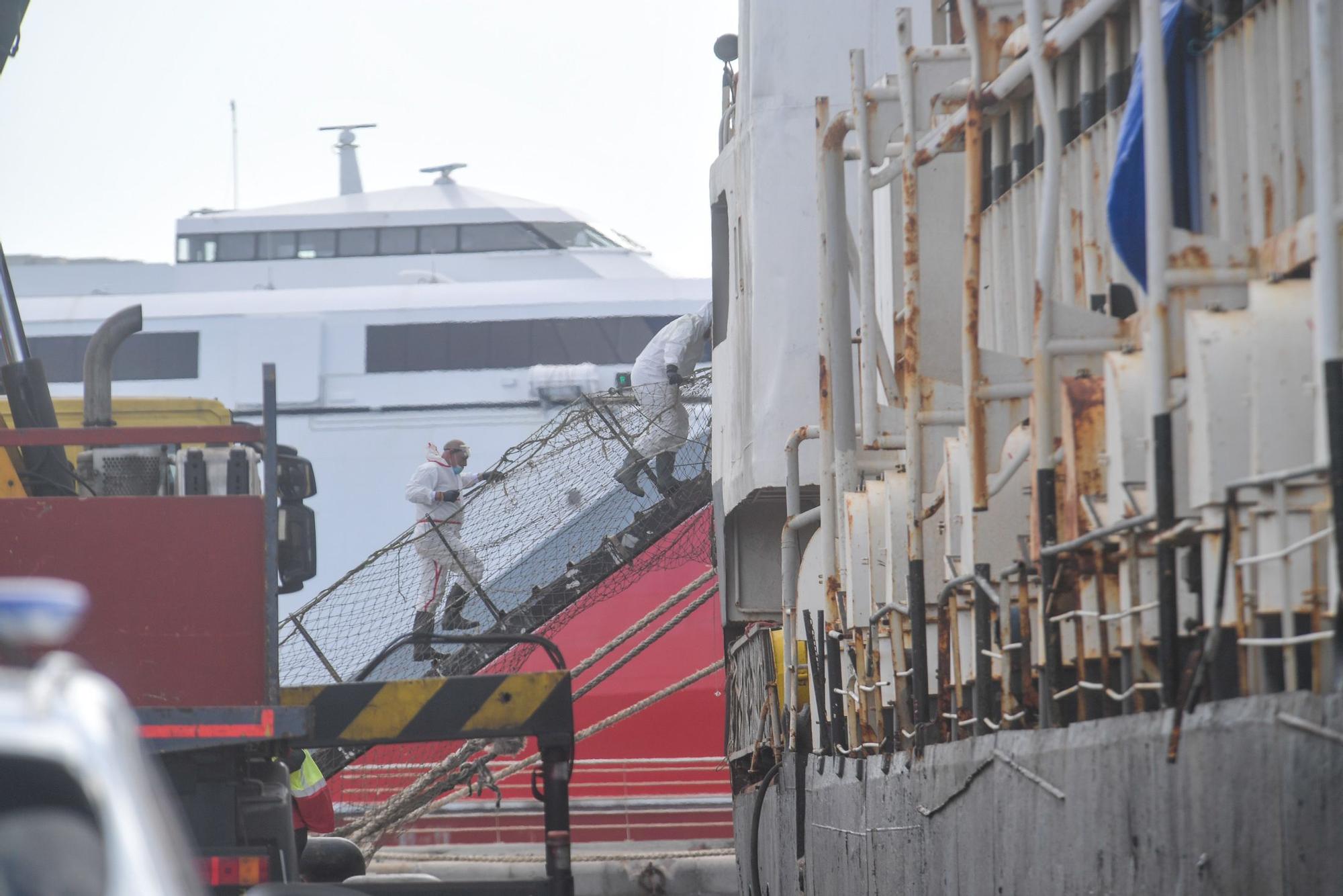 Desembarco de la cocaína del 'Orión 5' en el Puerto de Las Palmas