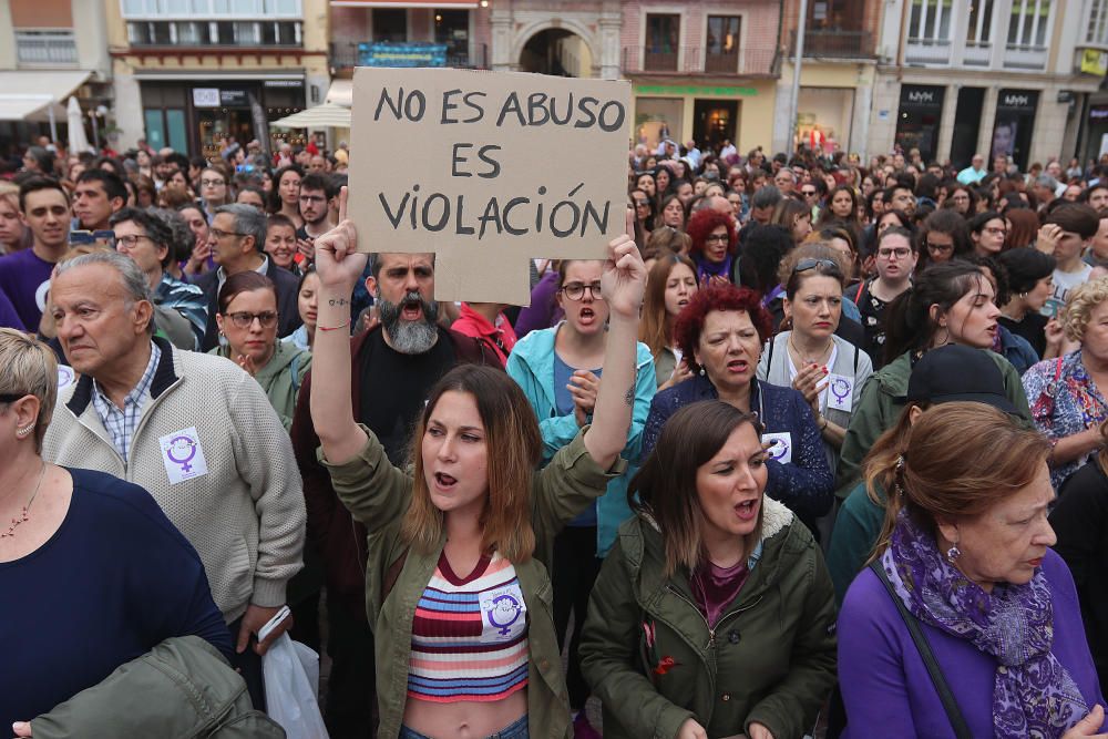 Manifestación en Málaga contra la sentencia de la Manada