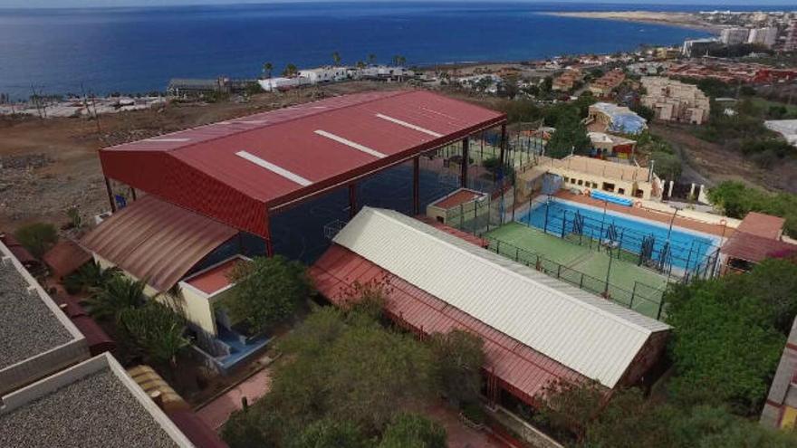 Vista aérea de las instalaciones en la localidad grancanaria de San Bartolomé de Tirajana del Colegio Arenas Sur.