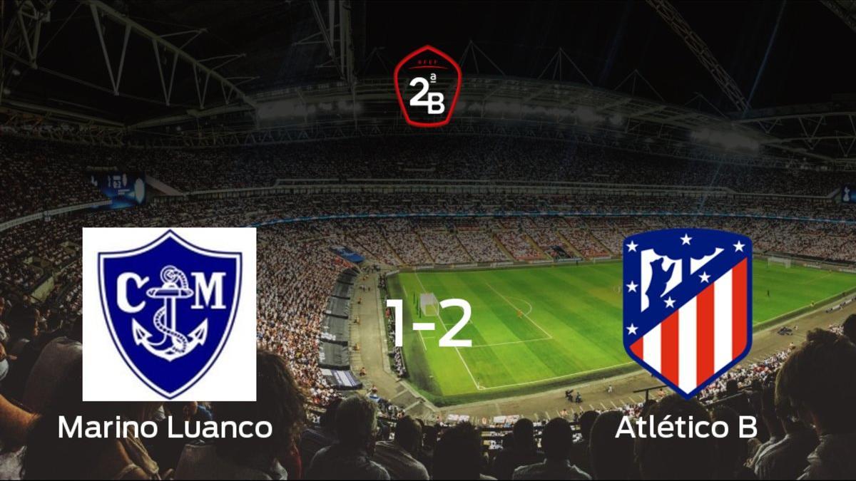 El Atlético B consigue los tres puntos tras derrotar 1-2 al Marino de Luanco