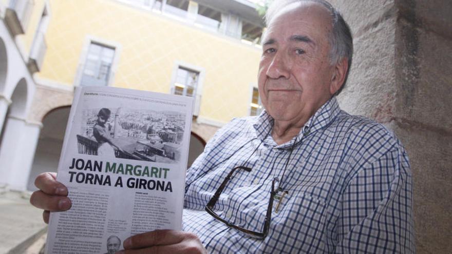 Joan Margarit, en un acte el 2015 al centre La Mercè de Girona.