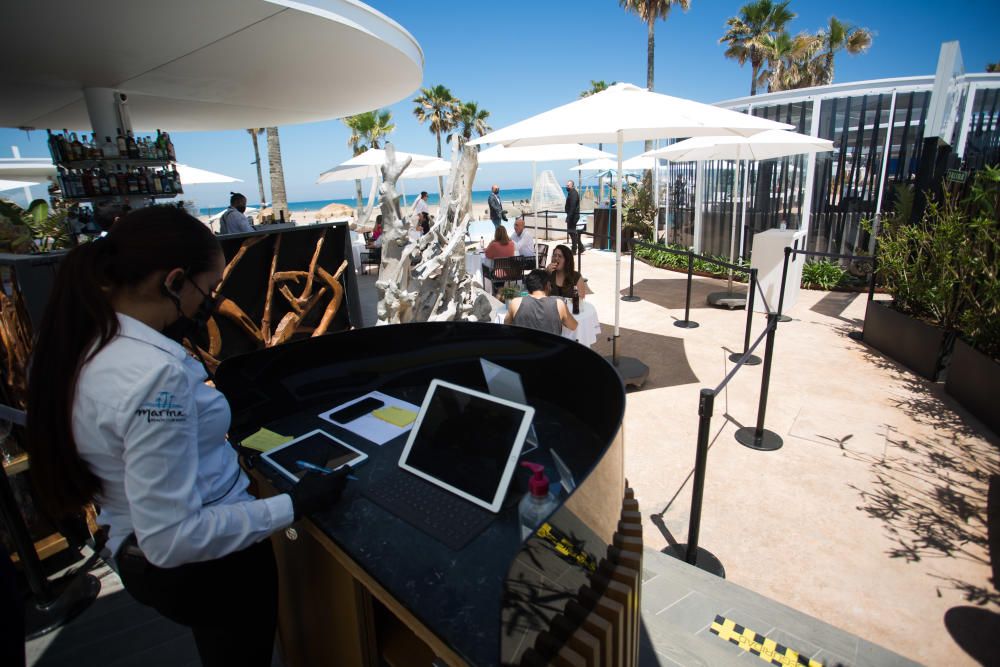 Restaurantes de la playa y Marina Beach en fase 1