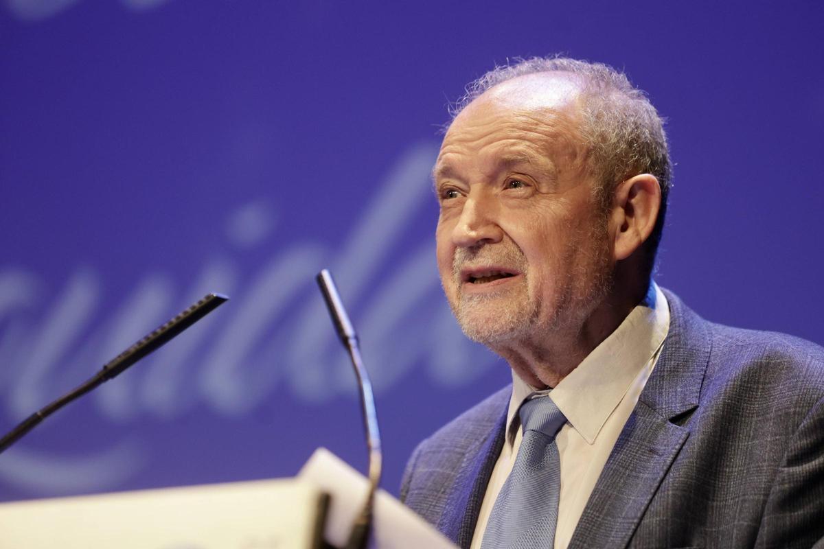 Leopoldo Tolivar durante la lectura del pregón