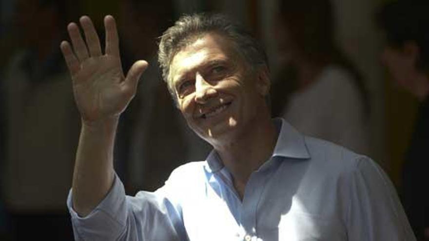 Macri, después de votar este domingo.