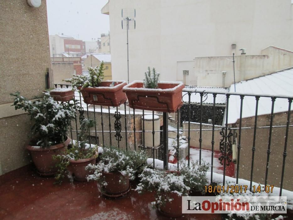 La nieve tiñe de blanco Murcia