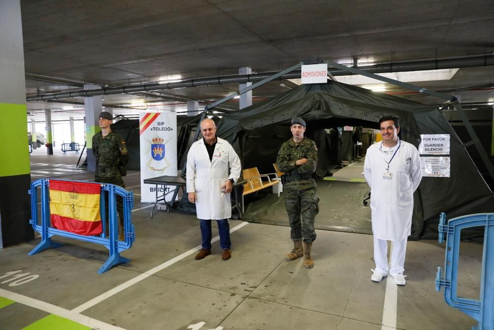 Así es el hospital de campaña del HUCA