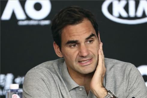 Federer, en rueda de prensa.