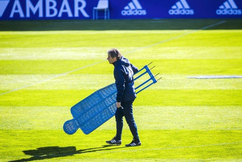 Sesión de entrenamiento del Real Zaragoza