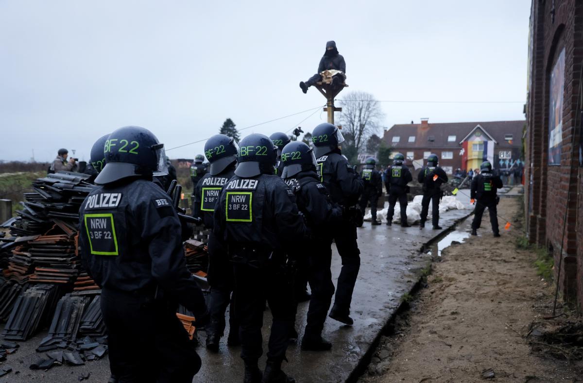 Protesta contra una mina de carbón en Alemania