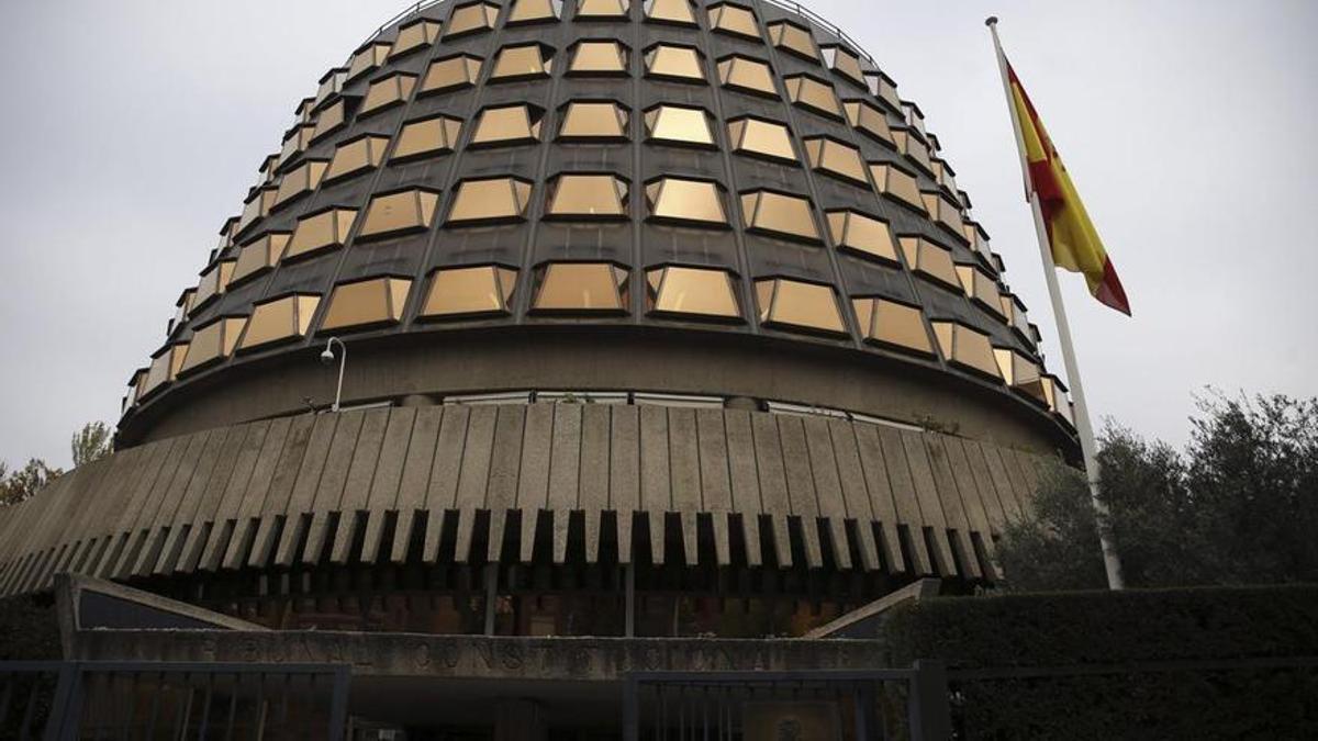 Fachada del Tribunal Constitucional, en Madrid.