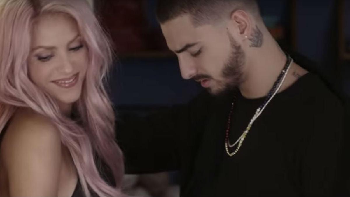 Shakira y Maluma en el vídeo de 'Chantaje'