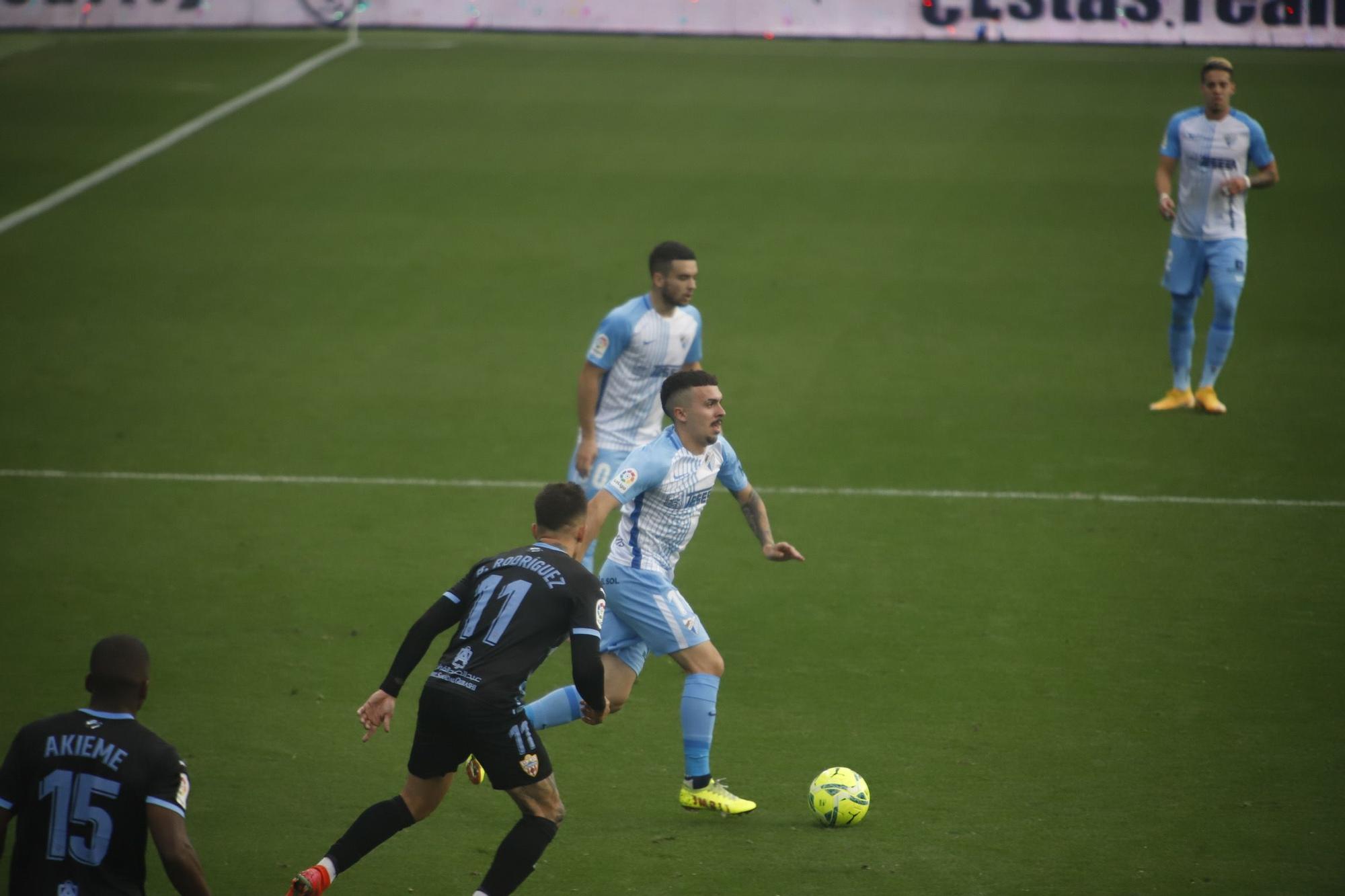 Partido de la Liga Smartbank entre el Málaga CF y el Almería