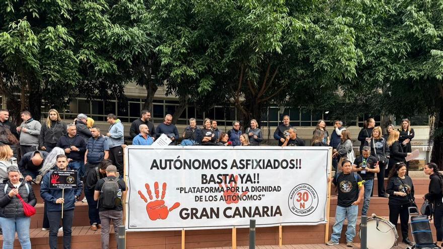 Manifestación de autónomos en Canarias