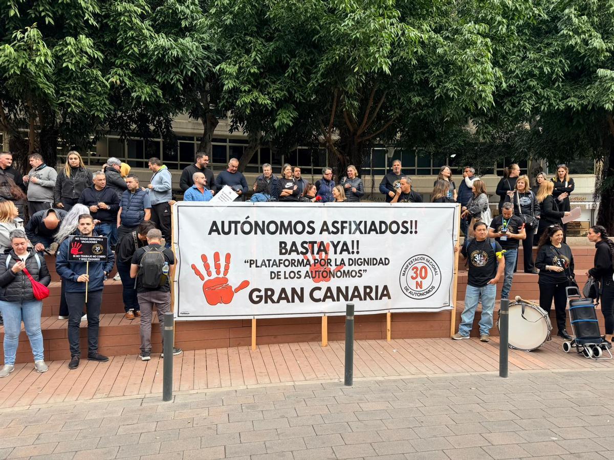Manifestación de autónomos en Canarias